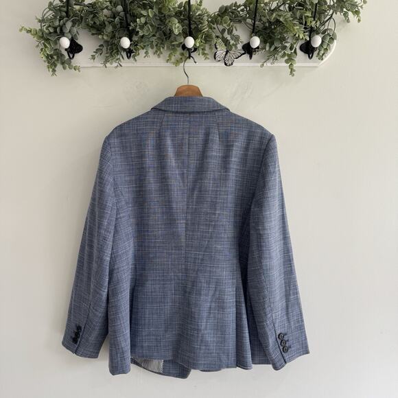 Talbots Plus Size Blue Denim Inspired Blazer 16W - Picture 4 of 4